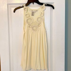 Y2K Max Studio crochet cut out swing tank tunic. S